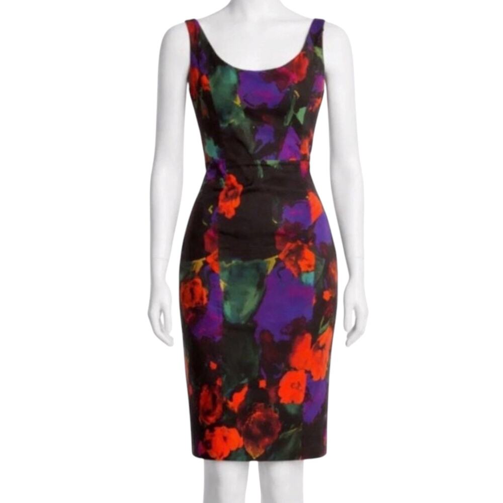 MILLY Sophia floral Sheath Dress Women's 10 Garden Party Brunch Cottagecore